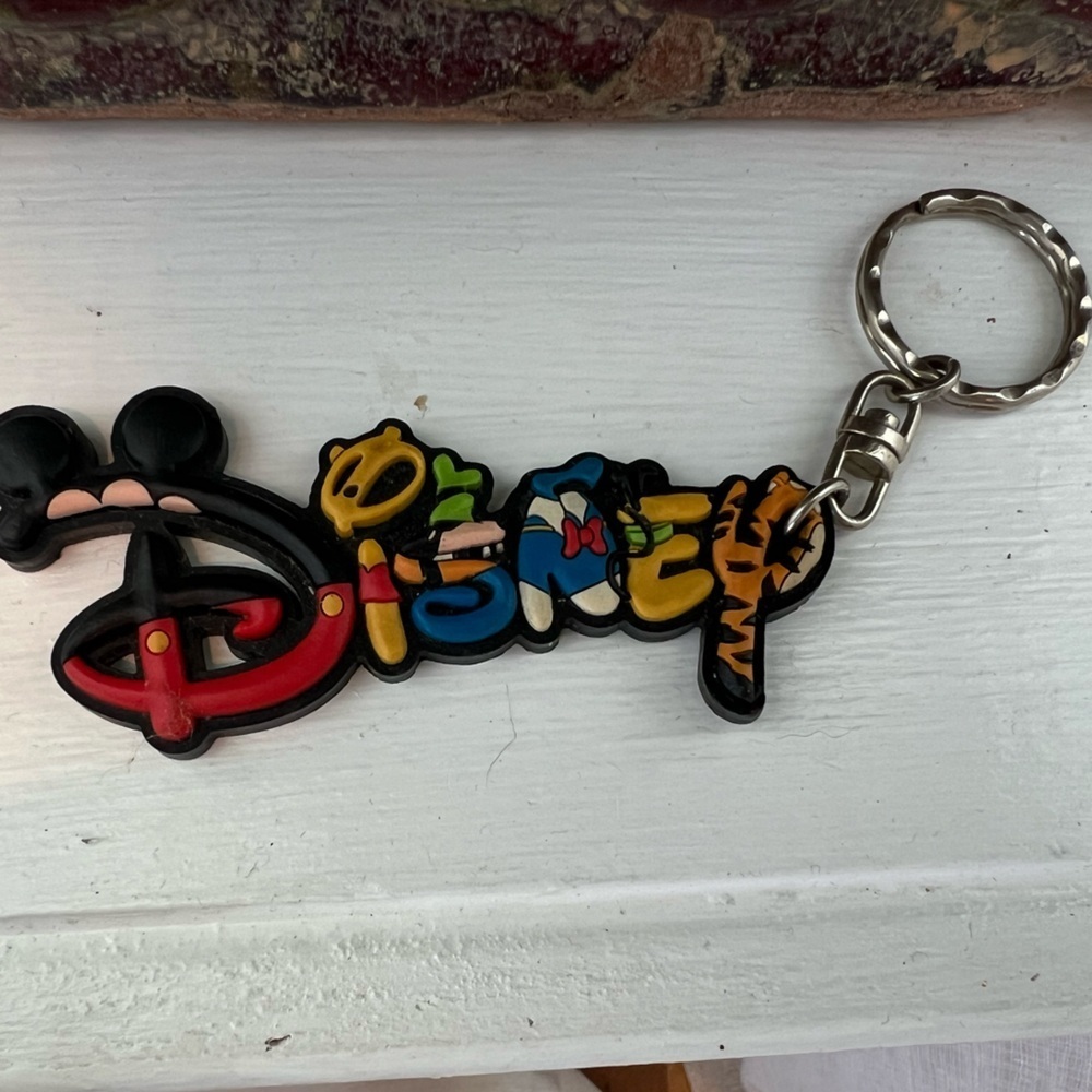 Disney Colorful Keychain, rubber, GUC, Disney memorabilia, Disney Land